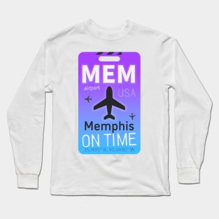 "Gateway to Graceland: MEM Airport Code Design" Long Sleeve T-Shirt